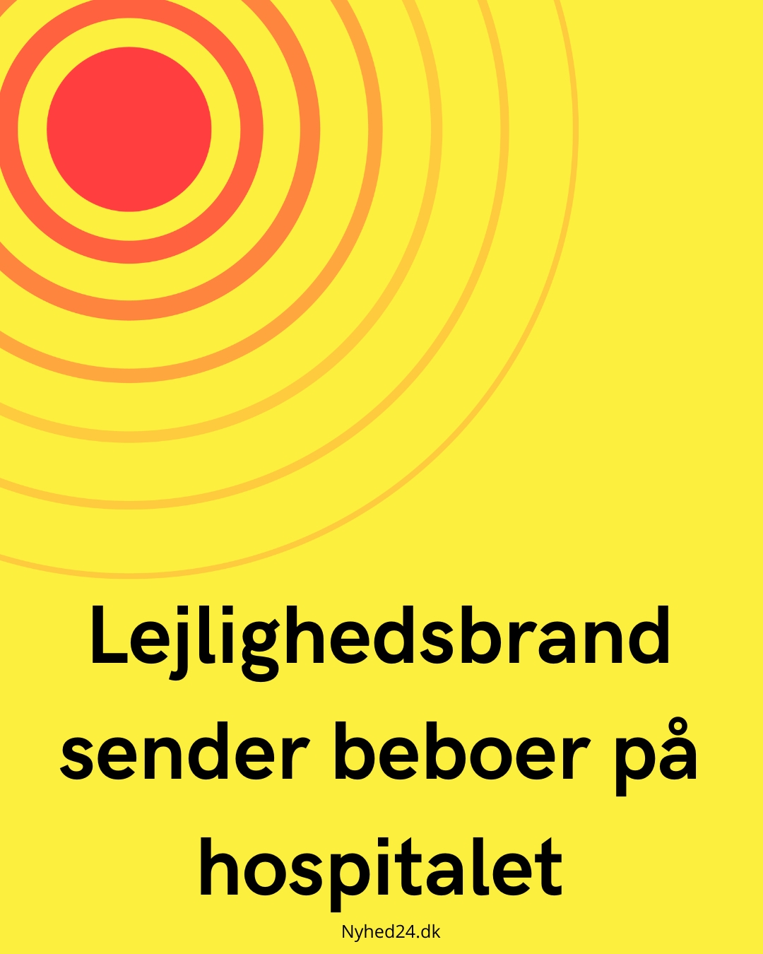 Lejlighedsbrand sender beboer på hospitalet
