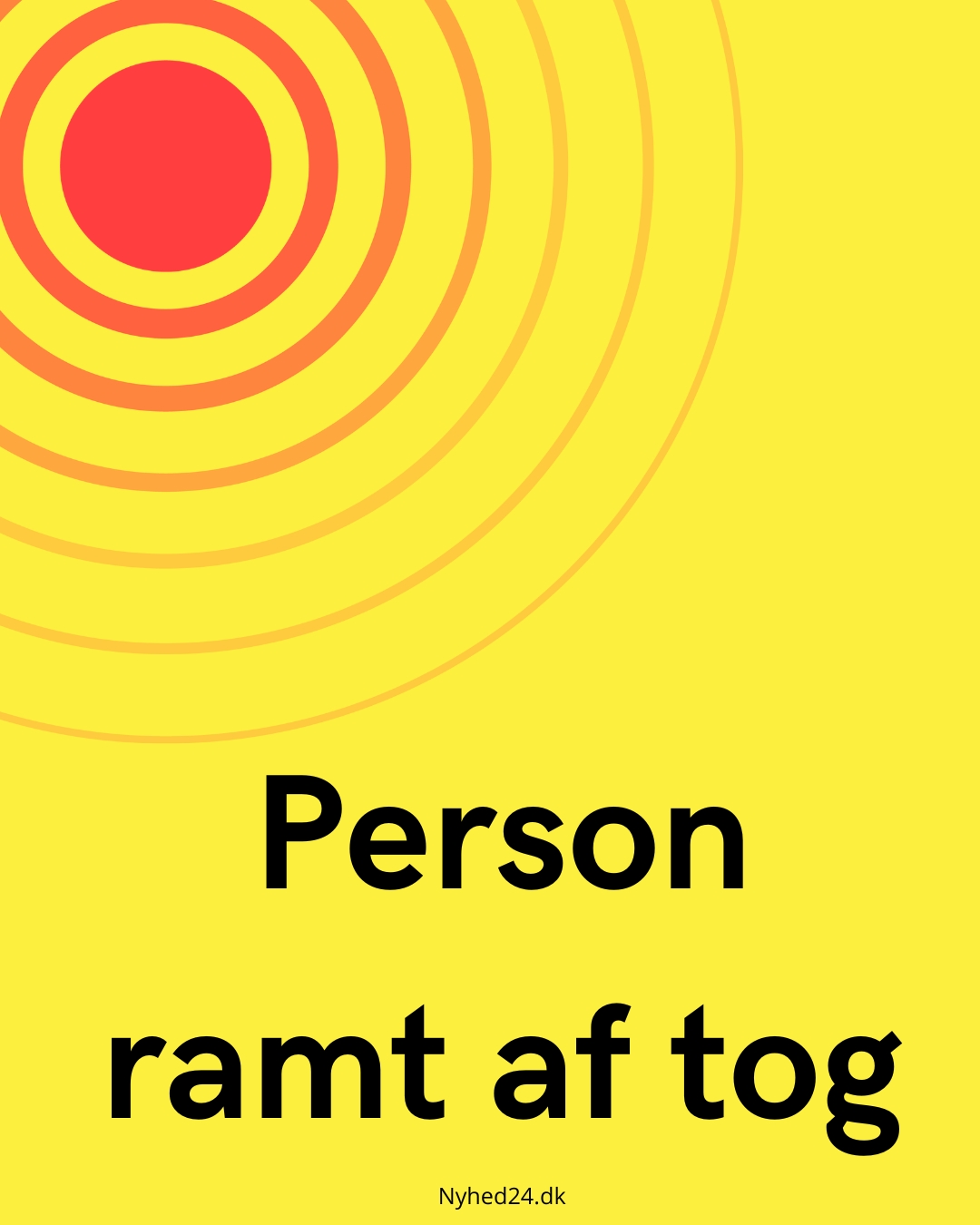 Person ramt af tog