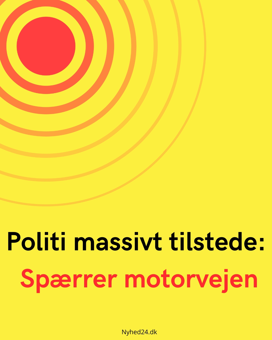 Politi massivt tilstede: Spærrer motorvejen