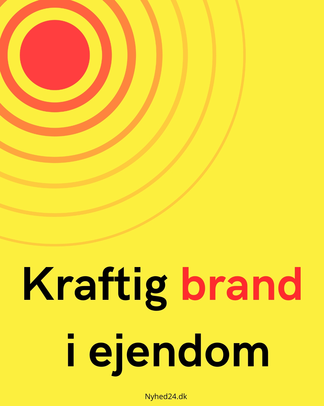 Kraftig brand i ejendom
