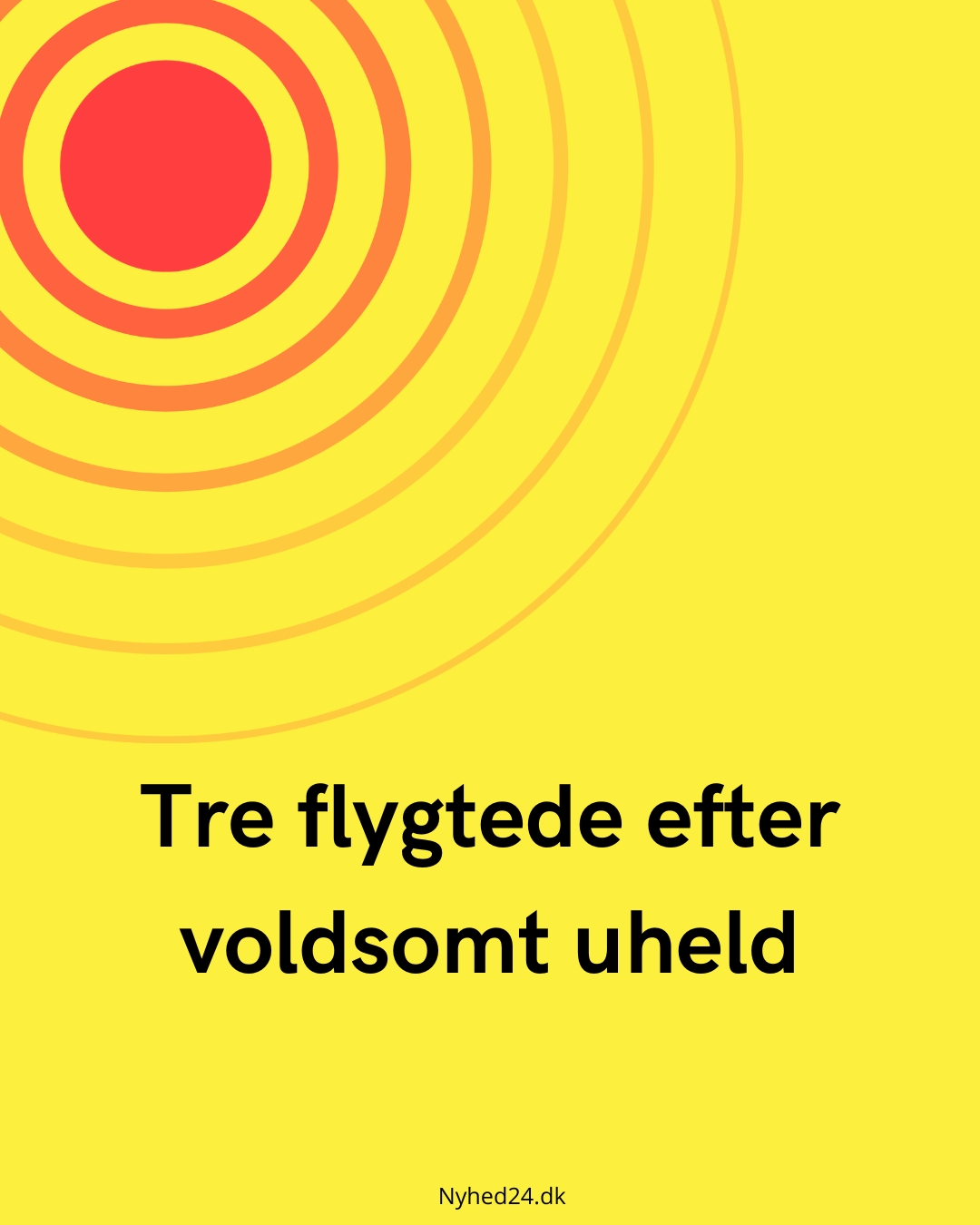Tre flygtede efter voldsomt uheld