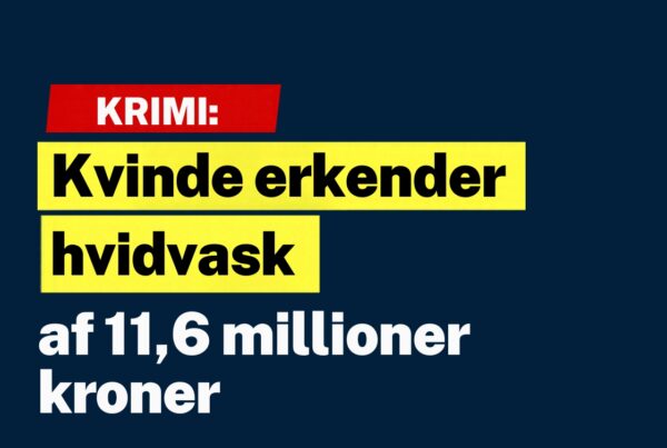Kvinde erkender hvidvask af 11,6 millioner kroner