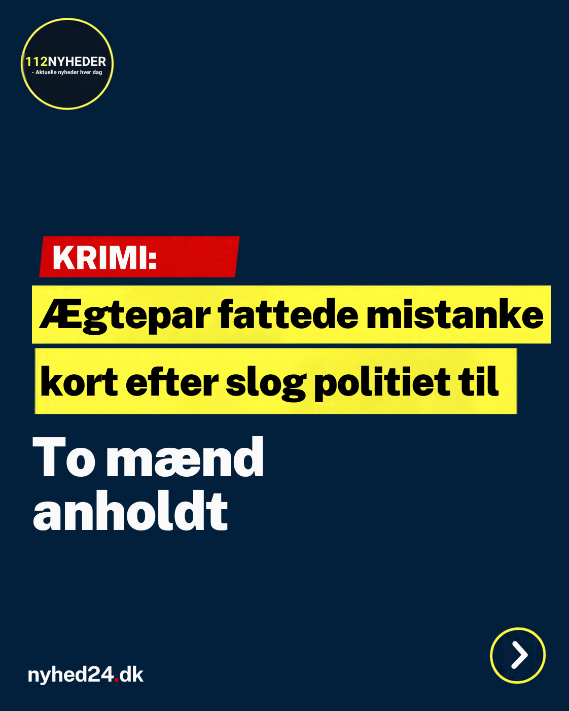 To mænd anholdt
