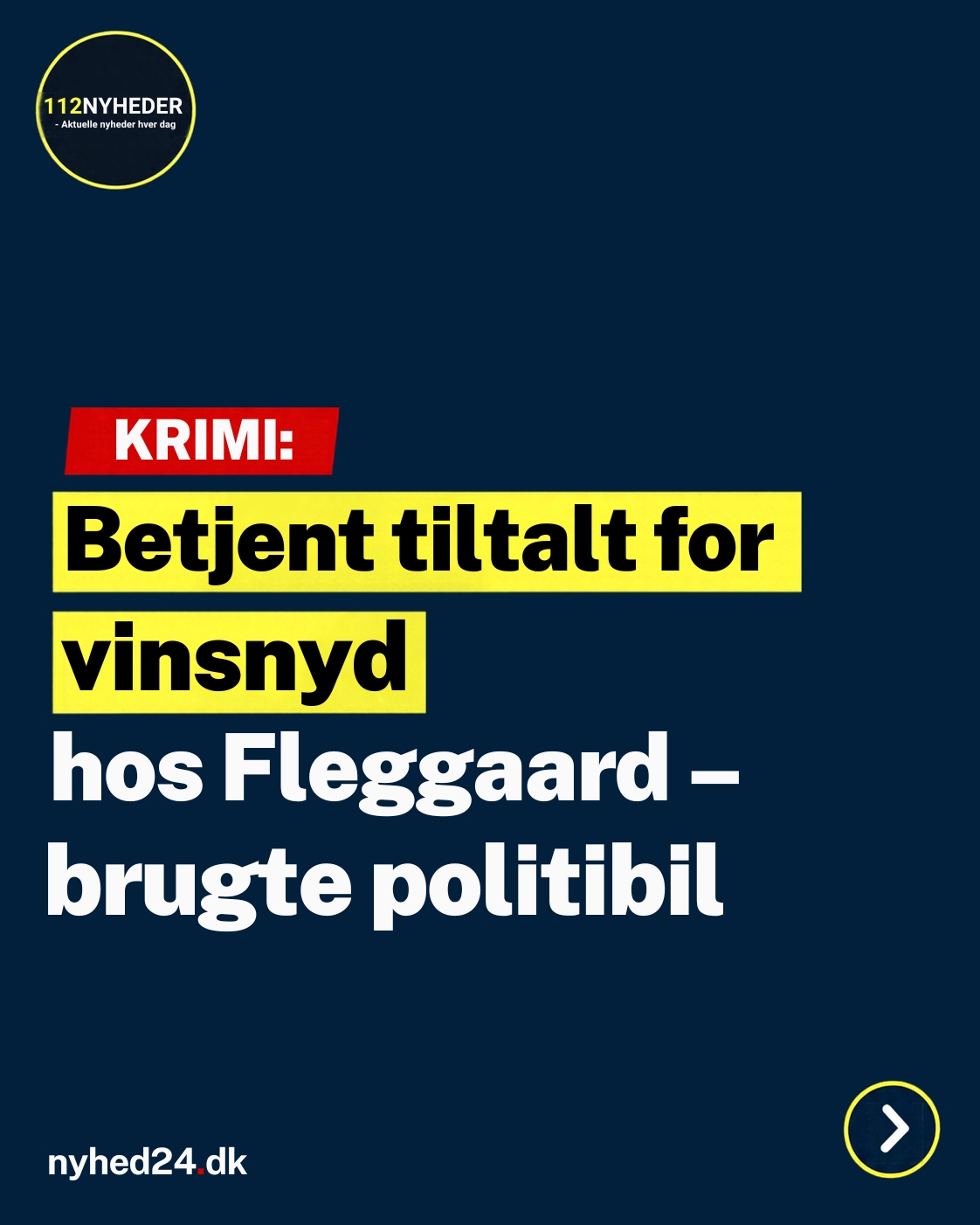 Betjent tiltalt for vinsnyd hos Fleggaard – brugte politibil