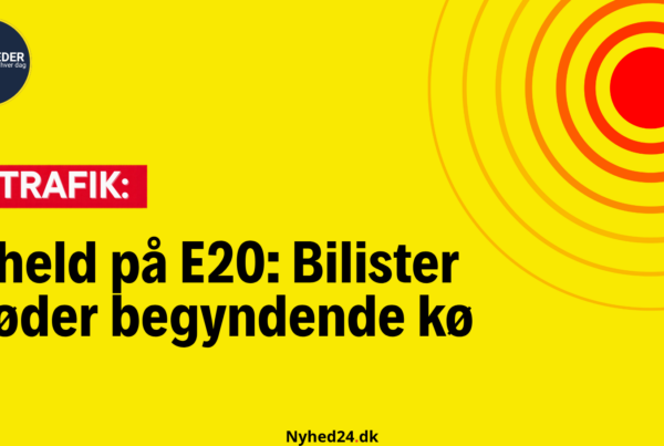 Uheld på E20: Bilister møder begyndende kø