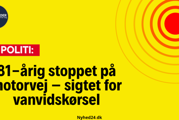 81-årig stoppet på motorvej – sigtet for vanvidskørsel