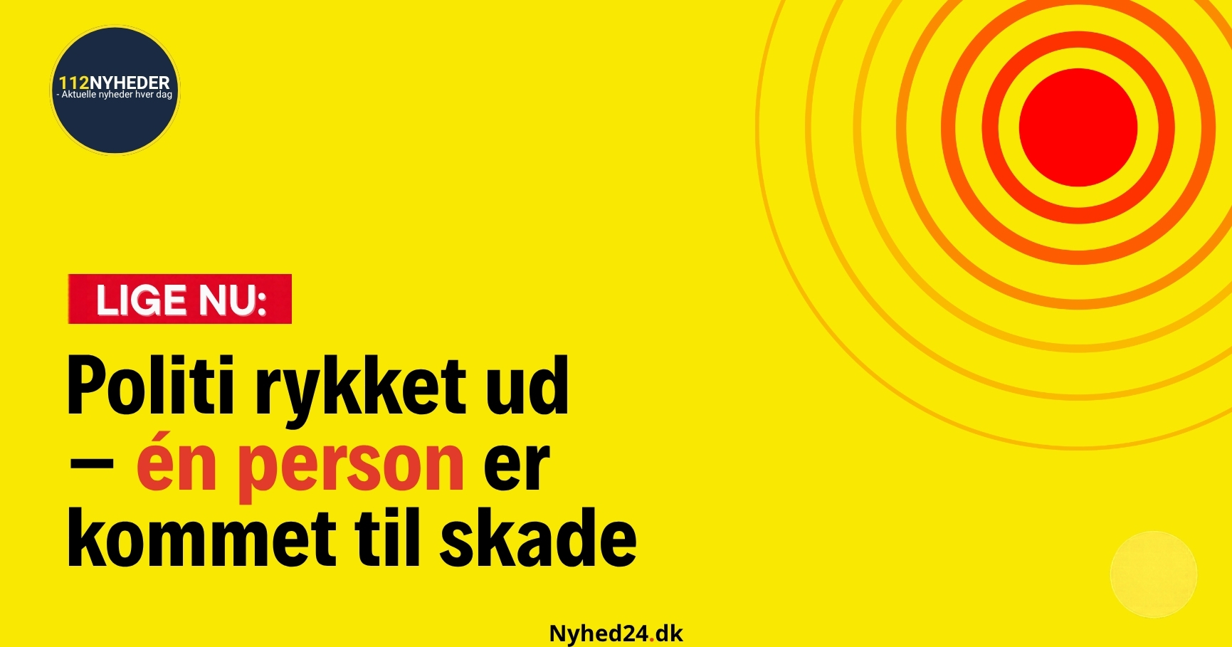 Politi rykket ud – én person er kommet til skade