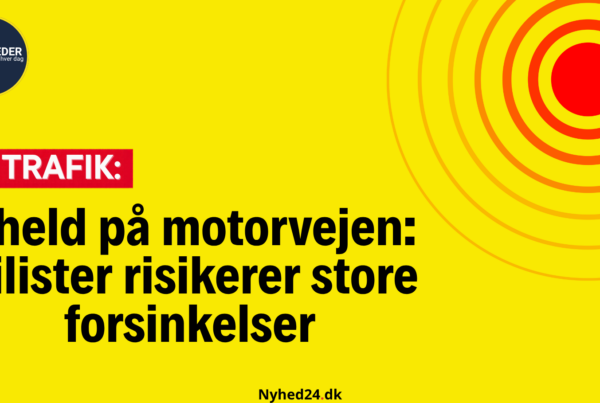 Uheld på motorvejen: Bilister risikerer store forsinkelser