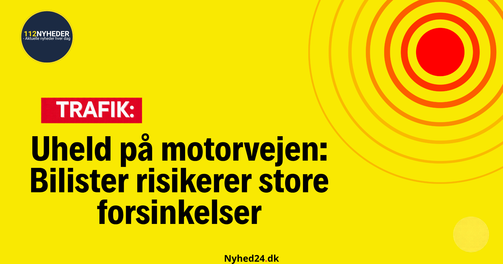 Uheld på motorvejen: Bilister risikerer store forsinkelser