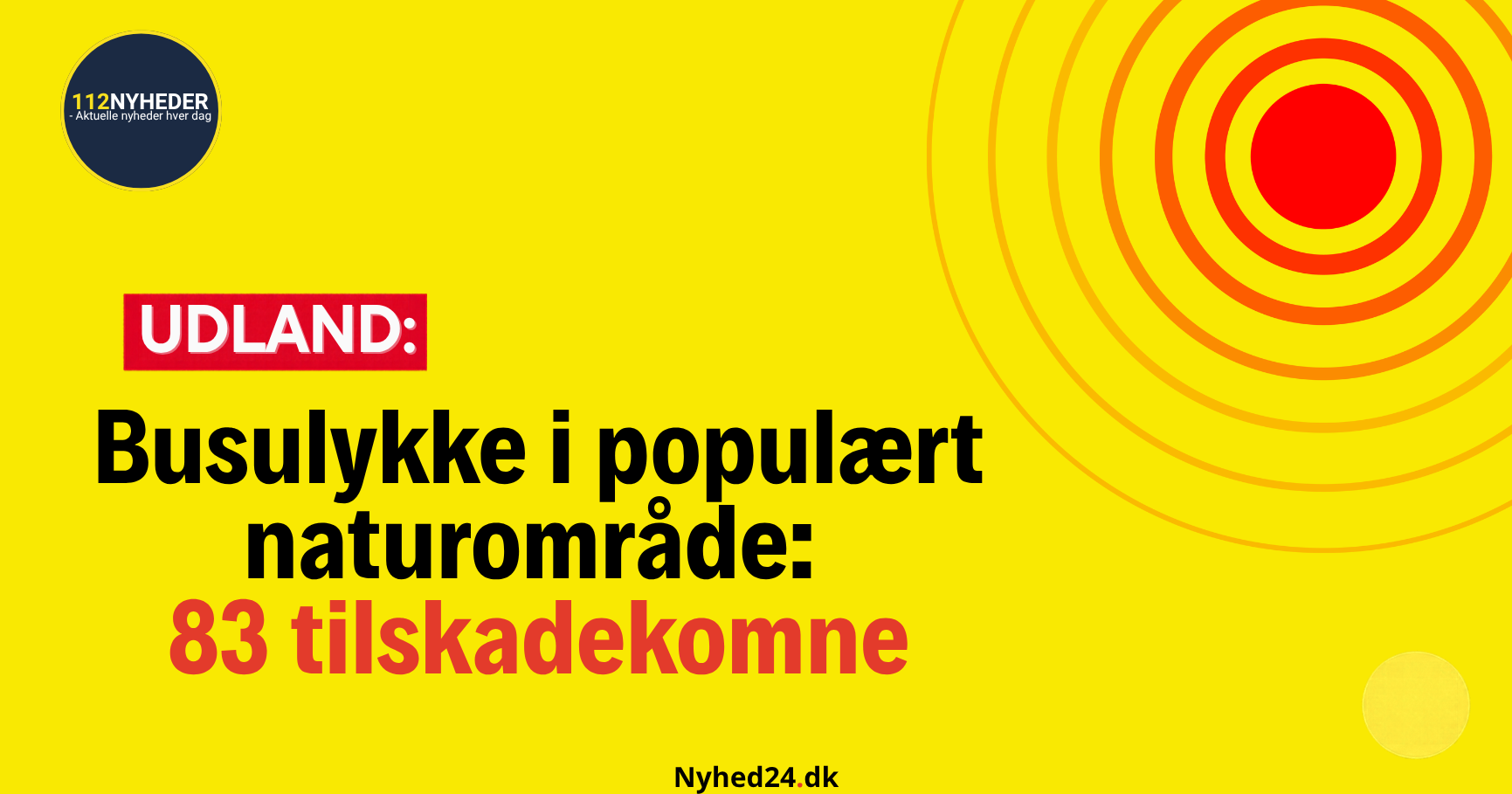 Busulykke i populært naturområde: 83 tilskadekomne