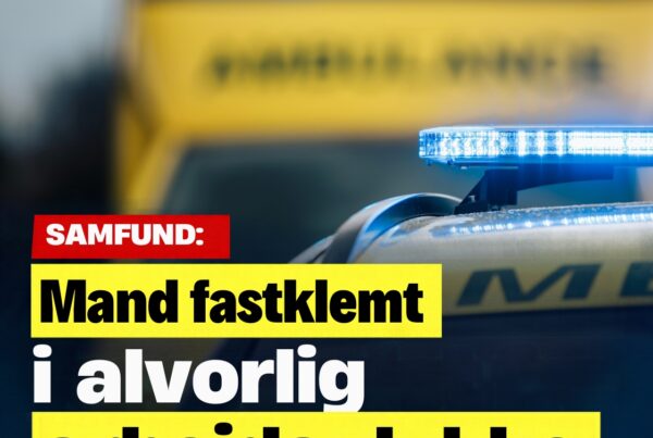 Mand fastklemt i alvorlig arbejdsulykke
