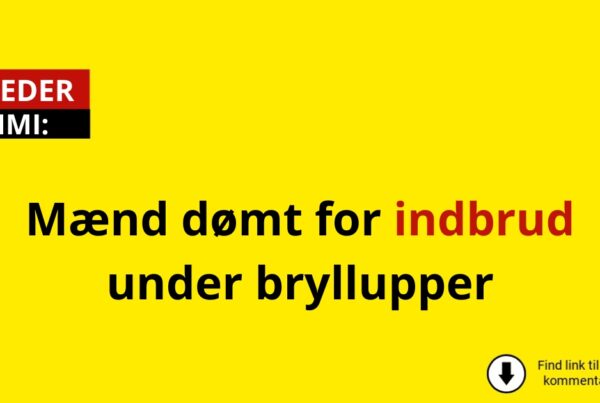 Mænd dømt for indbrud under bryllupper