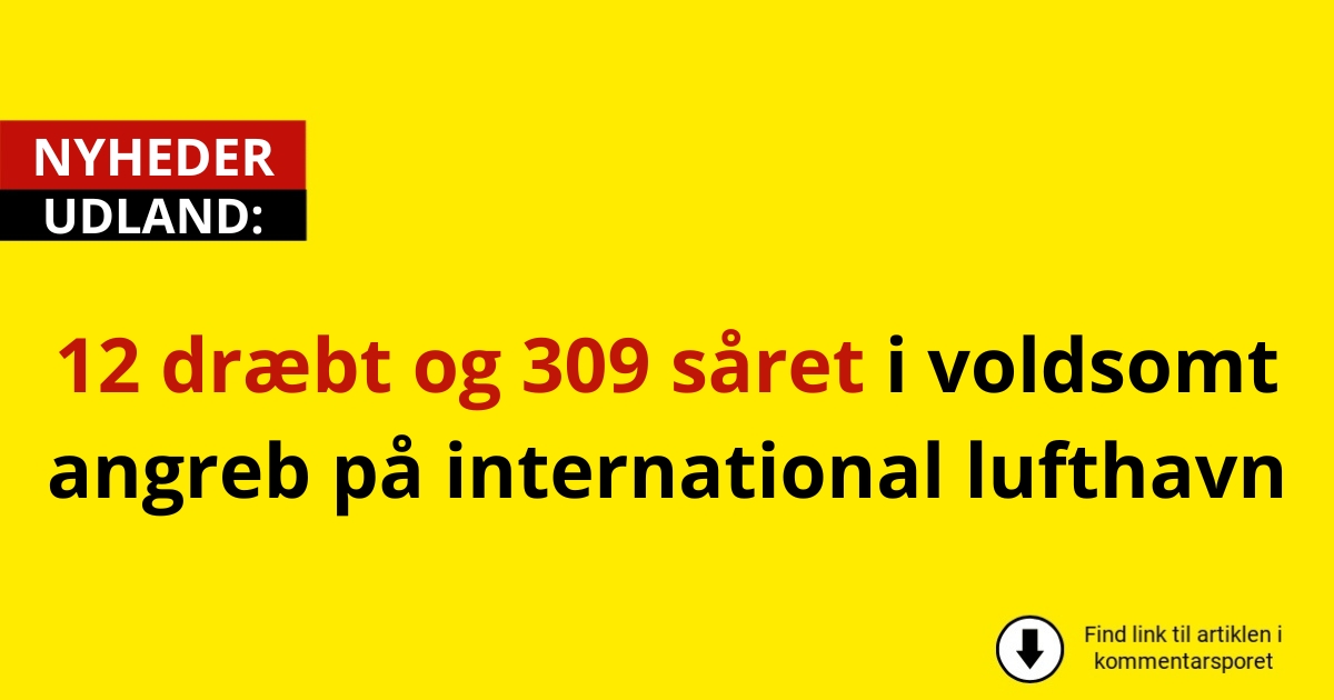12 dræbt og 309 såret i voldsomt angreb på international lufthavn