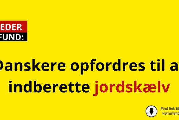 Danskere opfordres til at indberette jordskælv