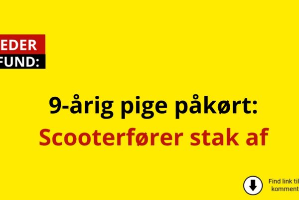 9-årig pige påkørt: Scooterfører stak af