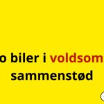 To biler i voldsomt sammenstød – politiet melder om alvorlig personskade