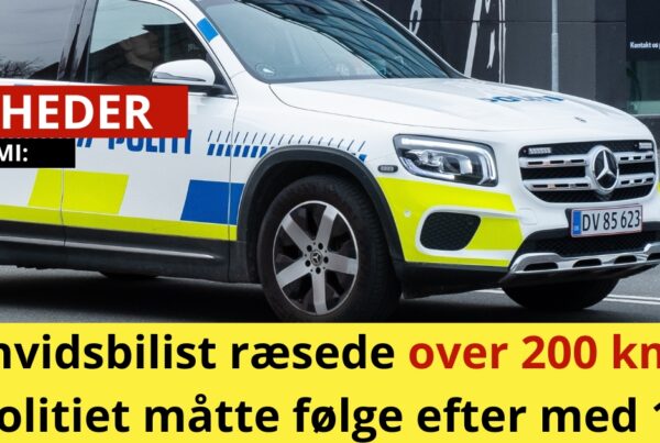 Vanvidsbilist ræsede over 200 km/t – politiet måtte følge efter med 195