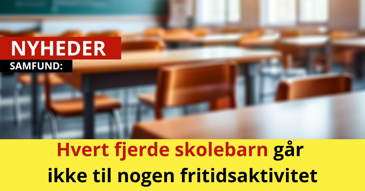 Hvert fjerde skolebarn går ikke til nogen fritidsaktivitet