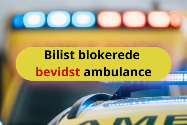 Bilist blokerede bevidst ambulance
