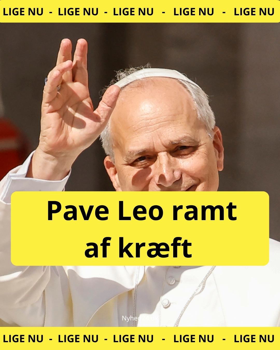 Pave Leo ramt af kræft
