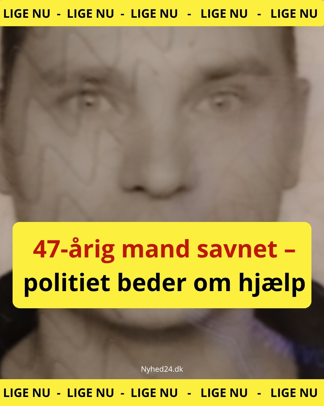 47-årig mand savnet – politiet beder om hjælp