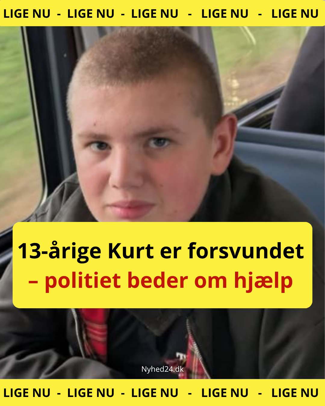 13-årige Kurt er forsvundet – politiet beder om hjælp