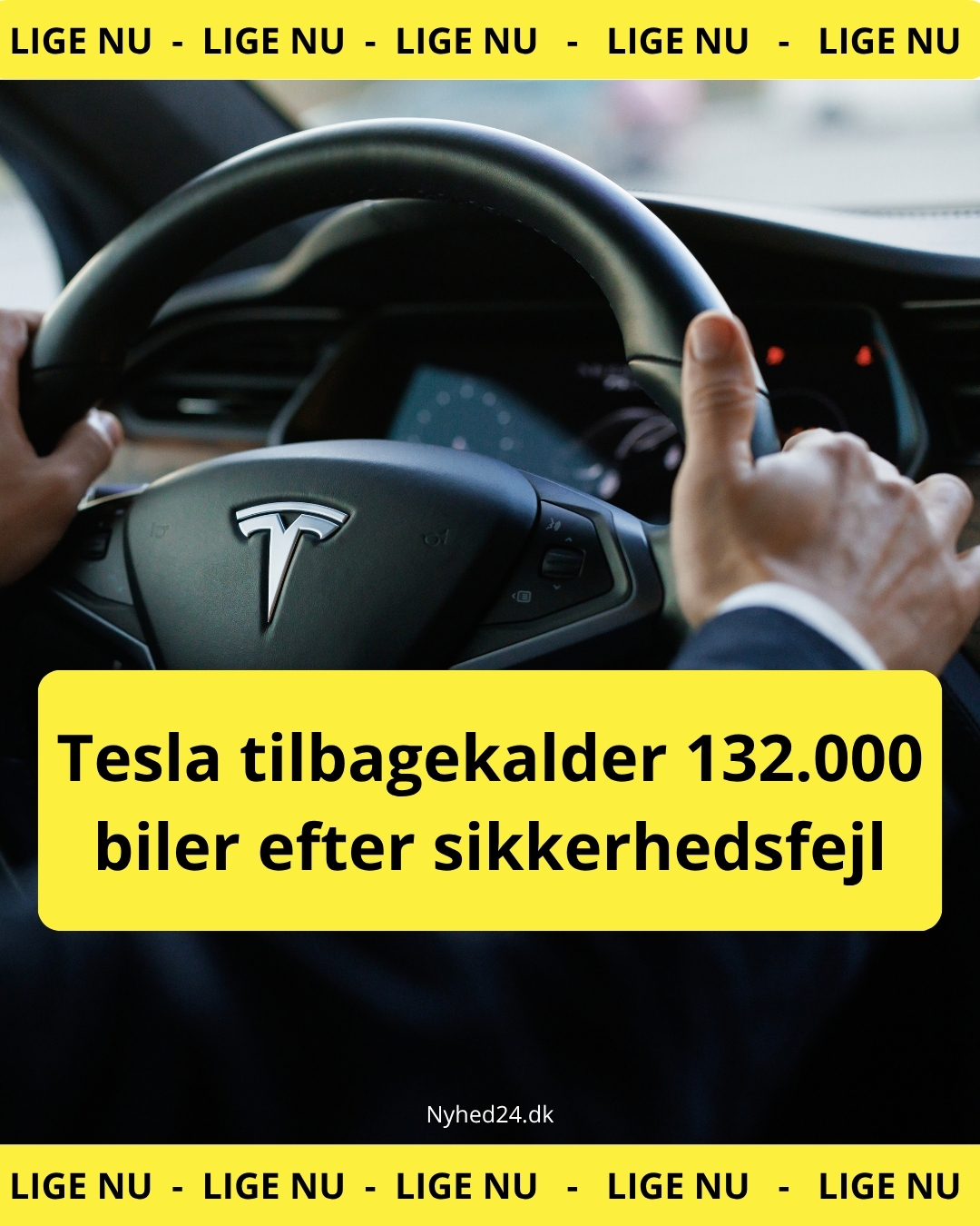 Tesla tilbagekalder 132.000 biler efter sikkerhedsfejl