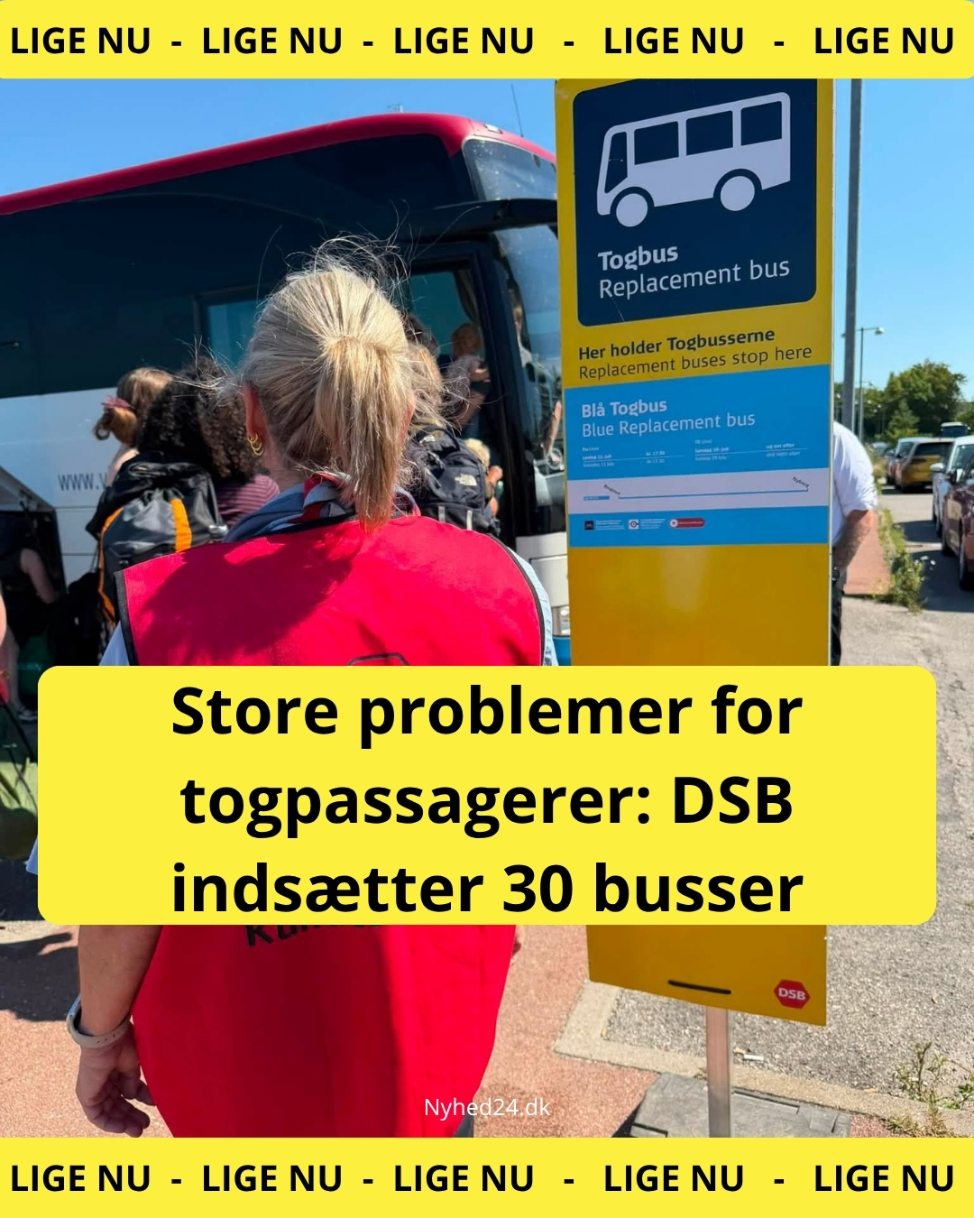 Store problemer for togpassagerer: DSB indsætter 30 busser