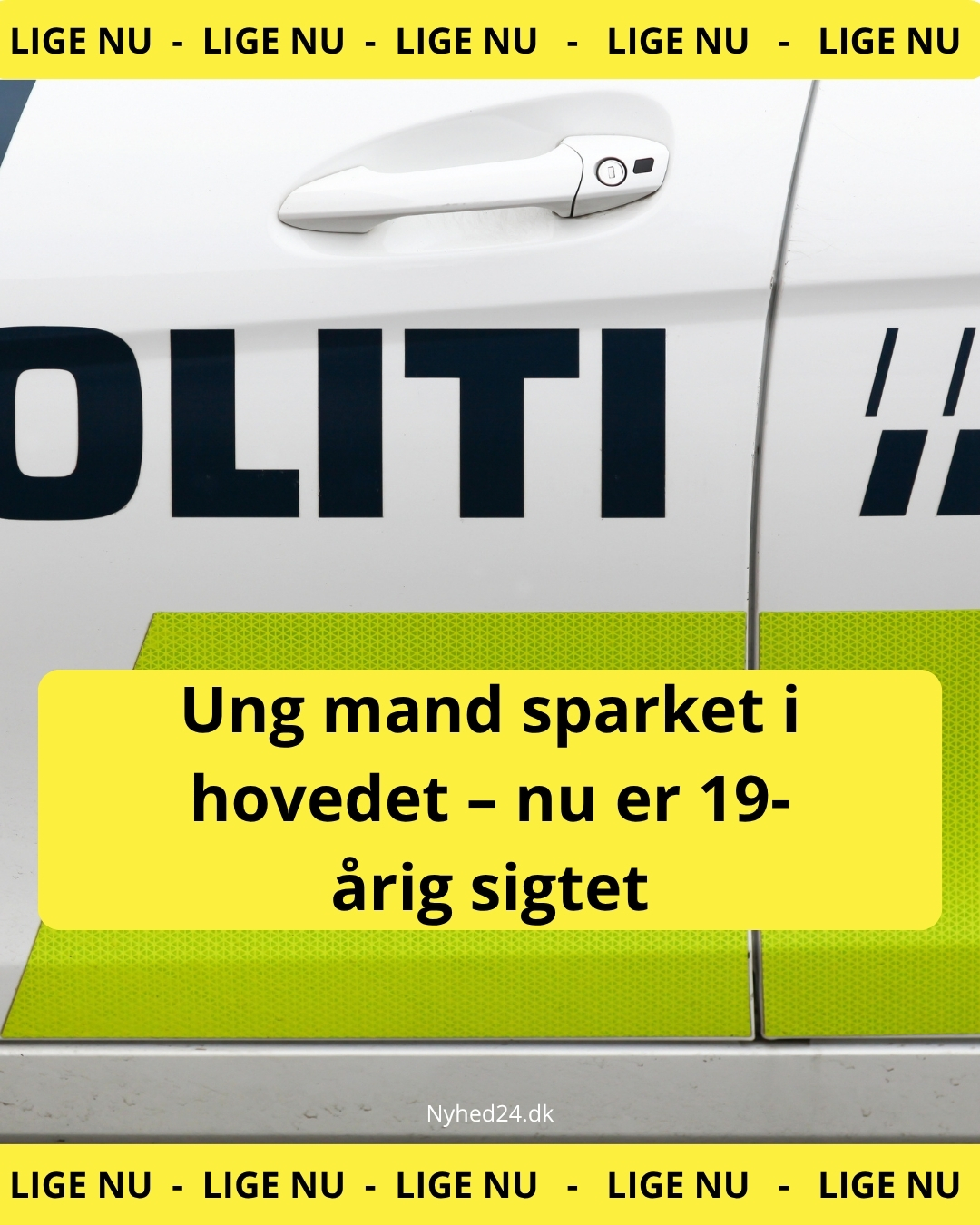 Ung mand sparket i hovedet – nu er 19-årig sigtet