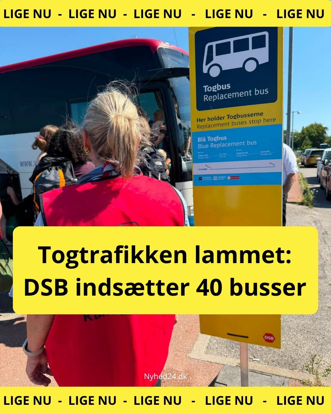 Togtrafikken lammet: DSB indsætter 40 busser