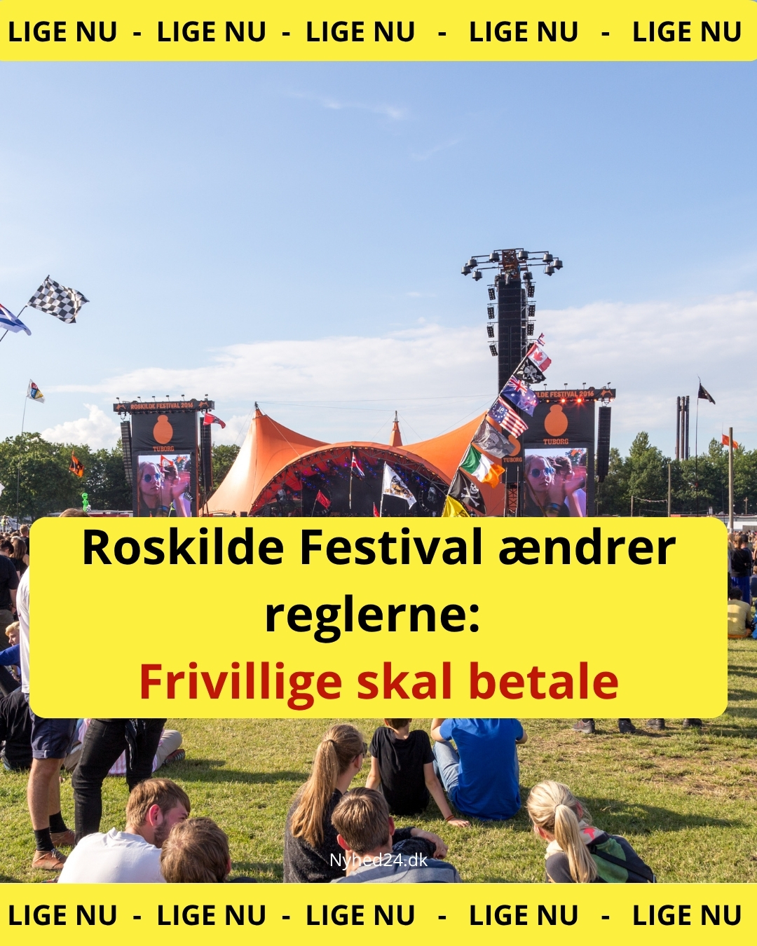 Roskilde Festival ændrer reglerne: Frivillige skal betale