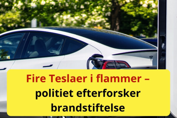 Fire Teslaer i brand på 14 minutter – politiet har en mistanke