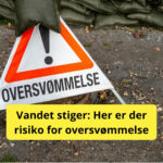 Vandet stiger: Her er der risiko for oversvømmelse