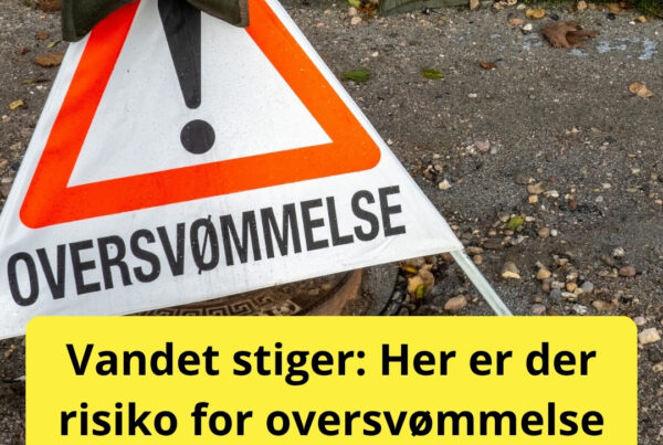 Vandet stiger: Her er der risiko for oversvømmelse