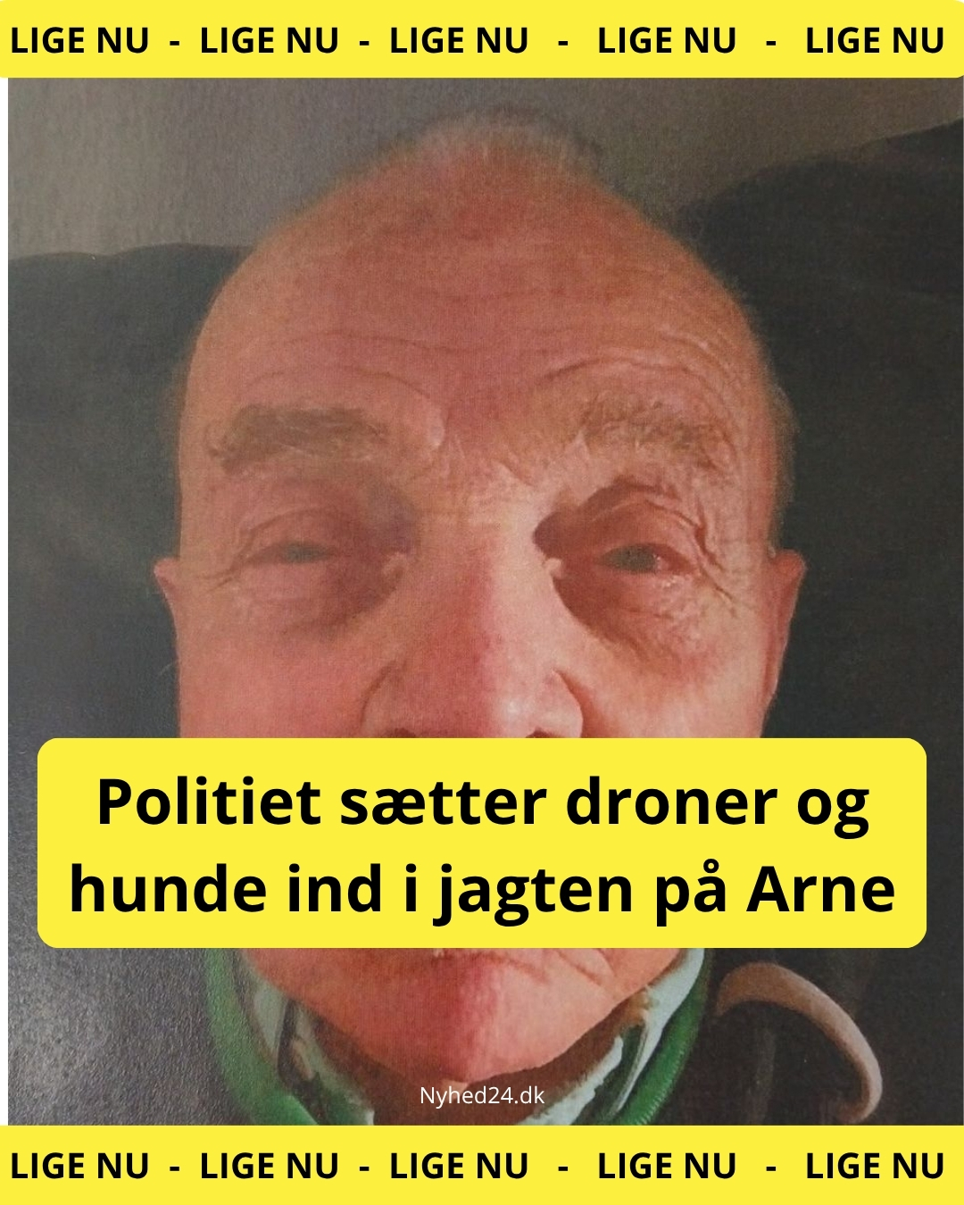Politiet sætter droner og hunde ind i jagten på Arne