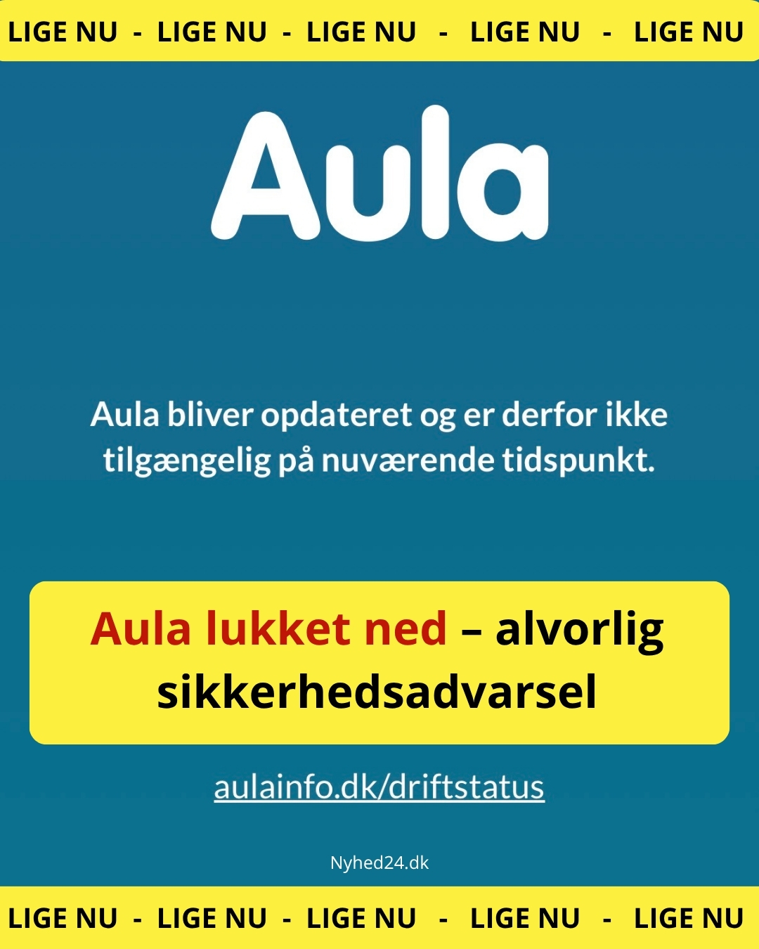 Aula lukket ned – alvorlig sikkerhedsadvarsel