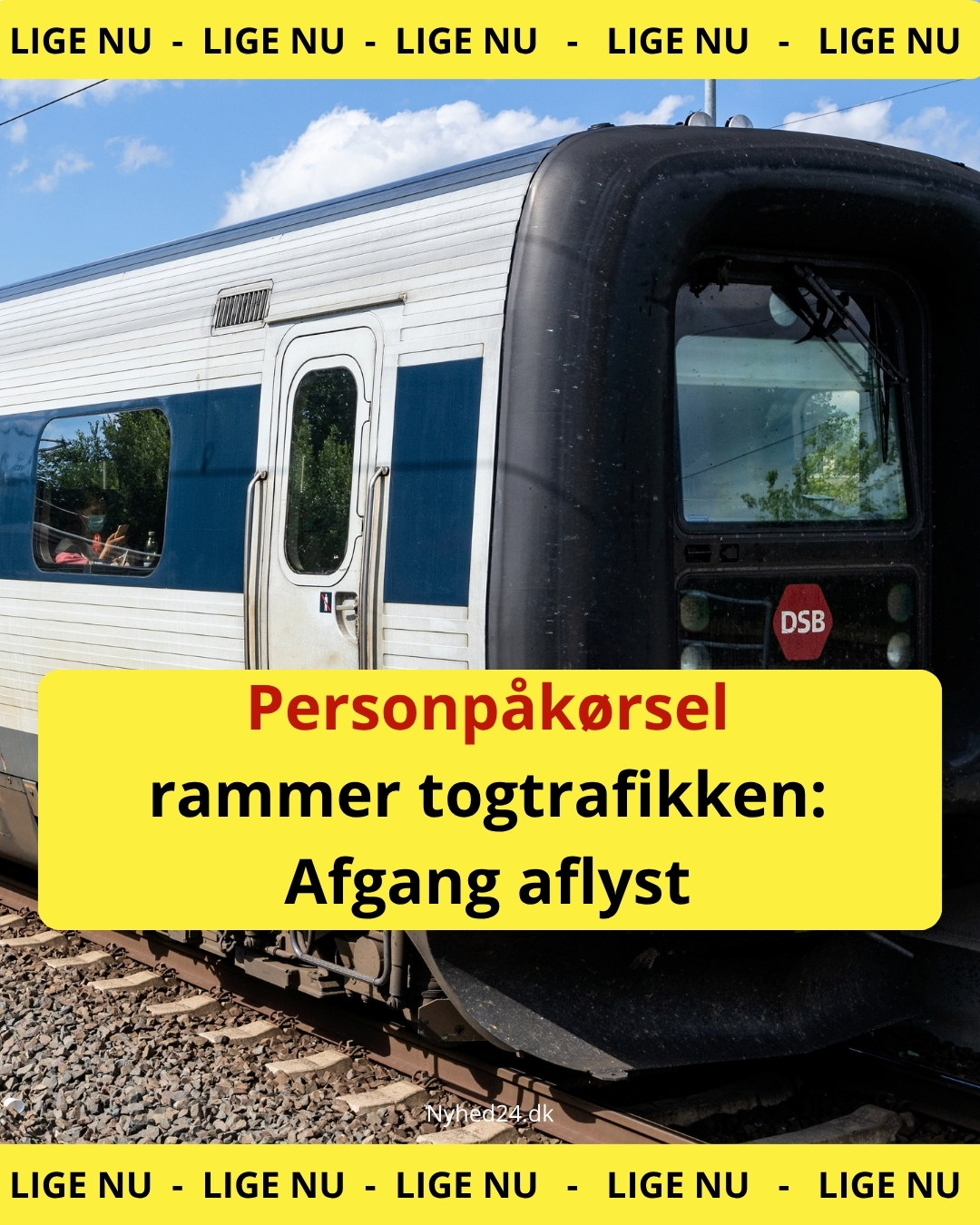 Personpåkørsel rammer togtrafikken: Afgang aflyst