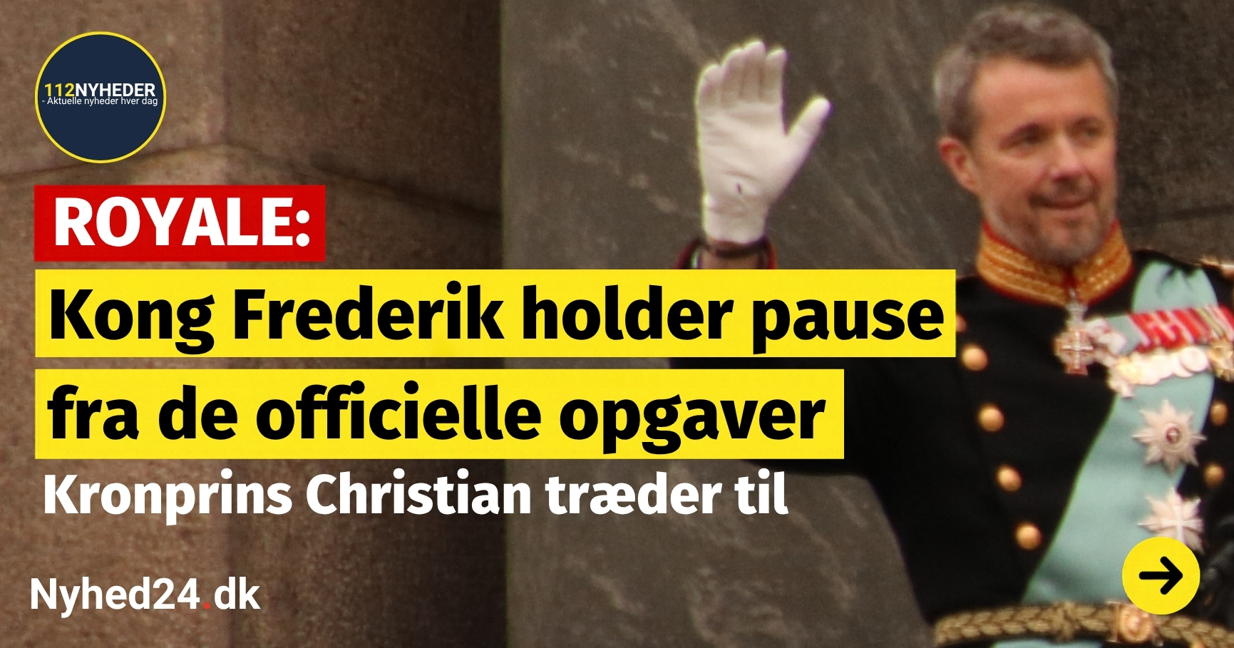 Kong Frederik holder pause fra de officielle opgaver