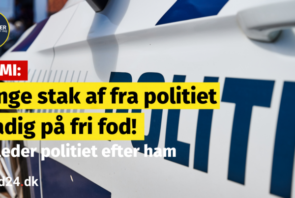 Fange stak af fra politiet – stadig på fri fod!