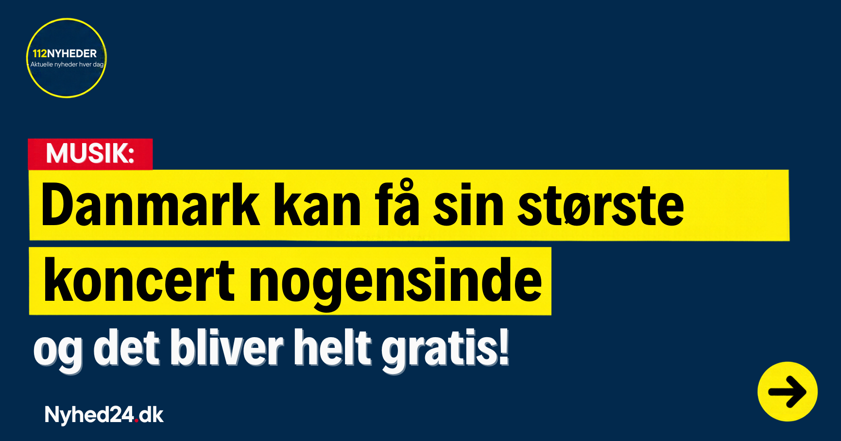 Danmark kan få sin største koncert nogensinde – og det bliver helt gratis!