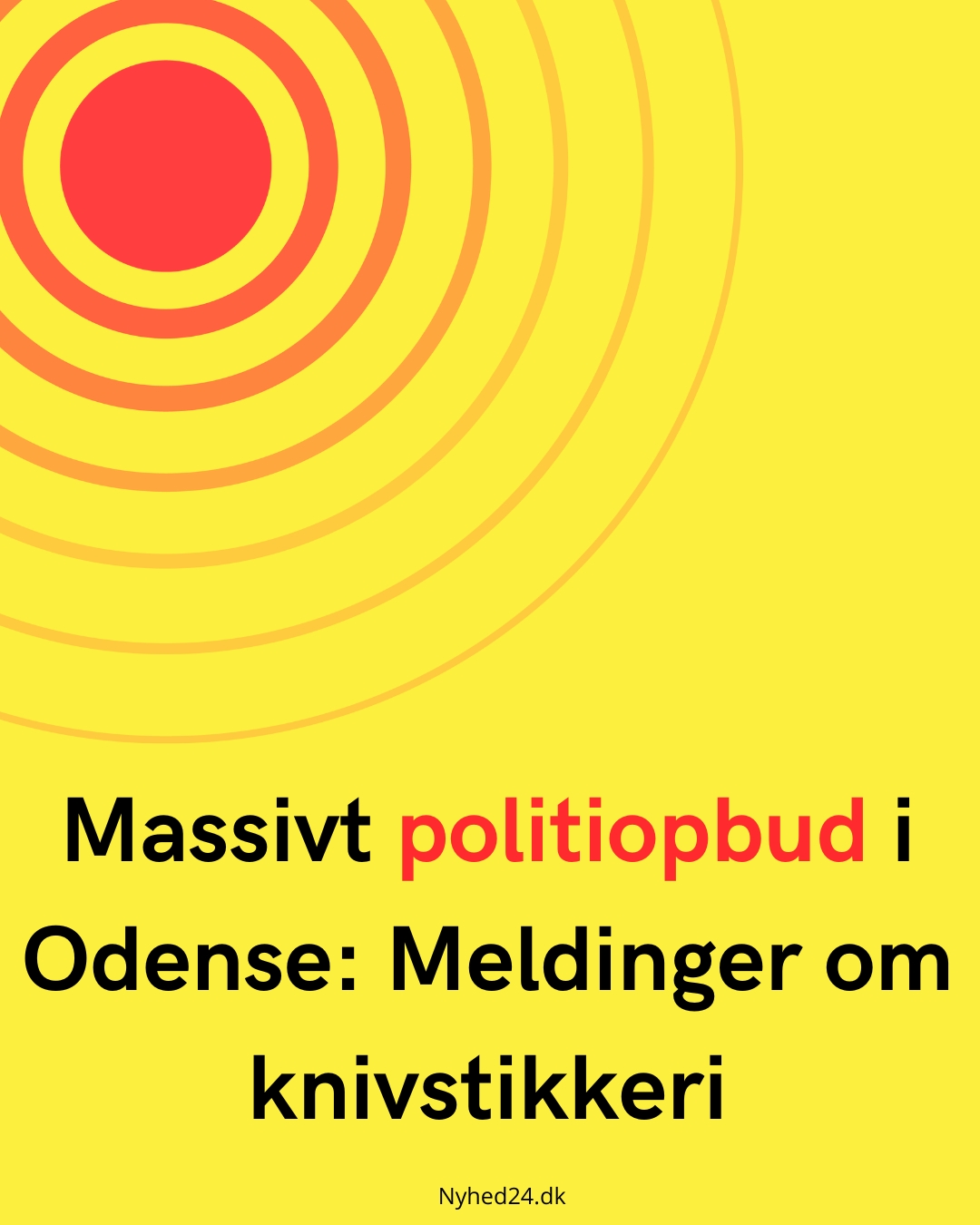 Massivt politiopbud i Odense: Meldinger om knivstikkeri
