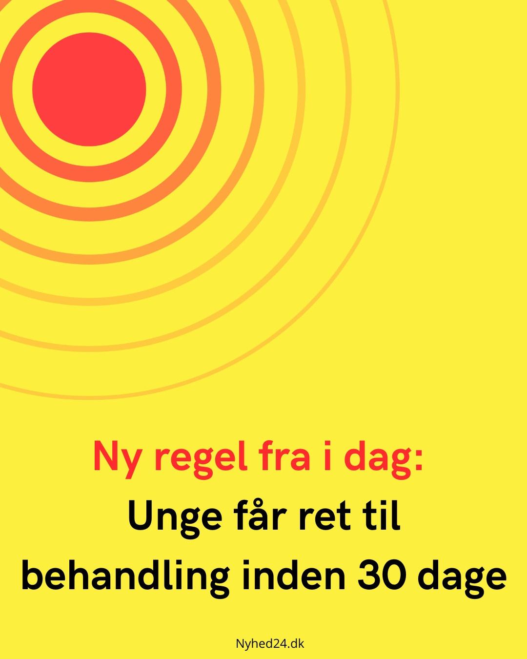 Ny regel fra i dag: Unge får ret til behandling inden 30 dage