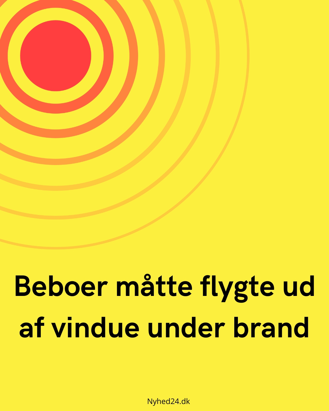 Beboer måtte flygte ud af vindue under brand