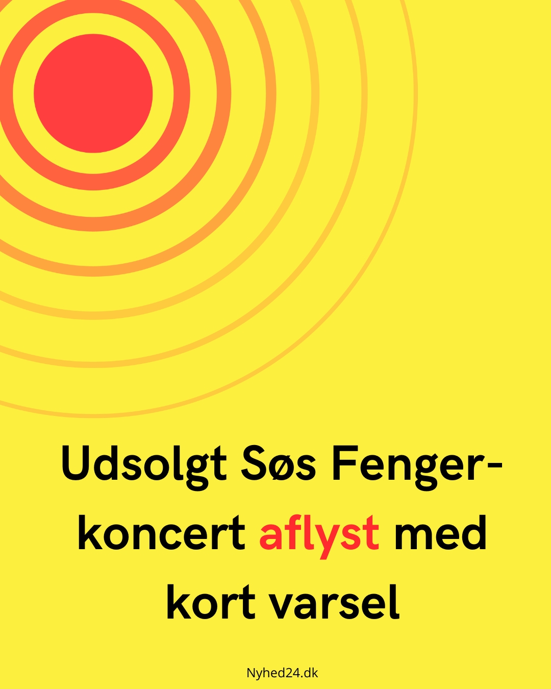 Udsolgt Søs Fenger-koncert aflyst med kort varsel