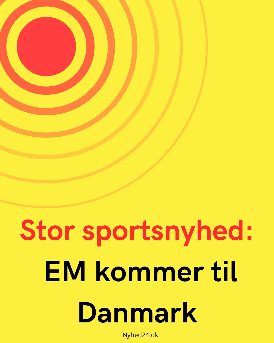 Stor sportsnyhed: EM kommer til Danmark