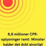 8,8 millioner CPR-oplysninger ramt: Minister kalder det dybt alvorligt
