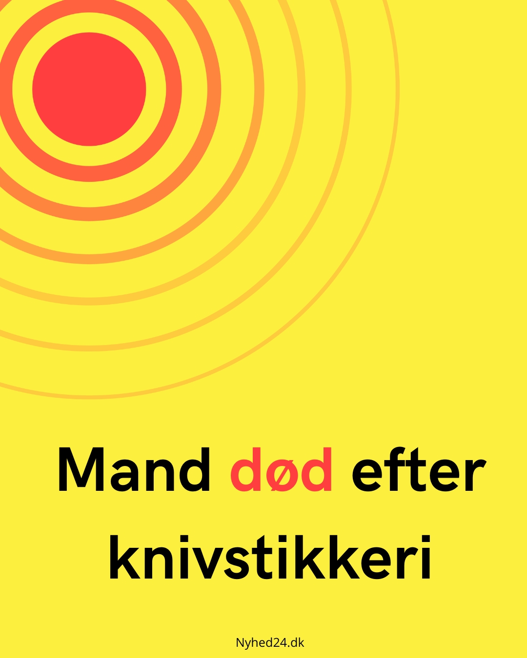 Mand død efter knivstikkeri