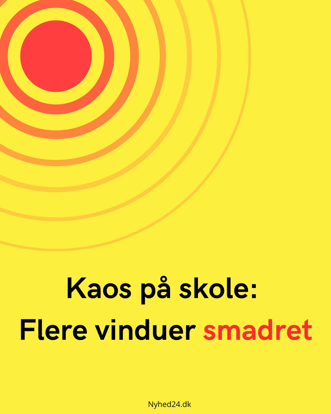 Kaos på skole: Flere vinduer smadret