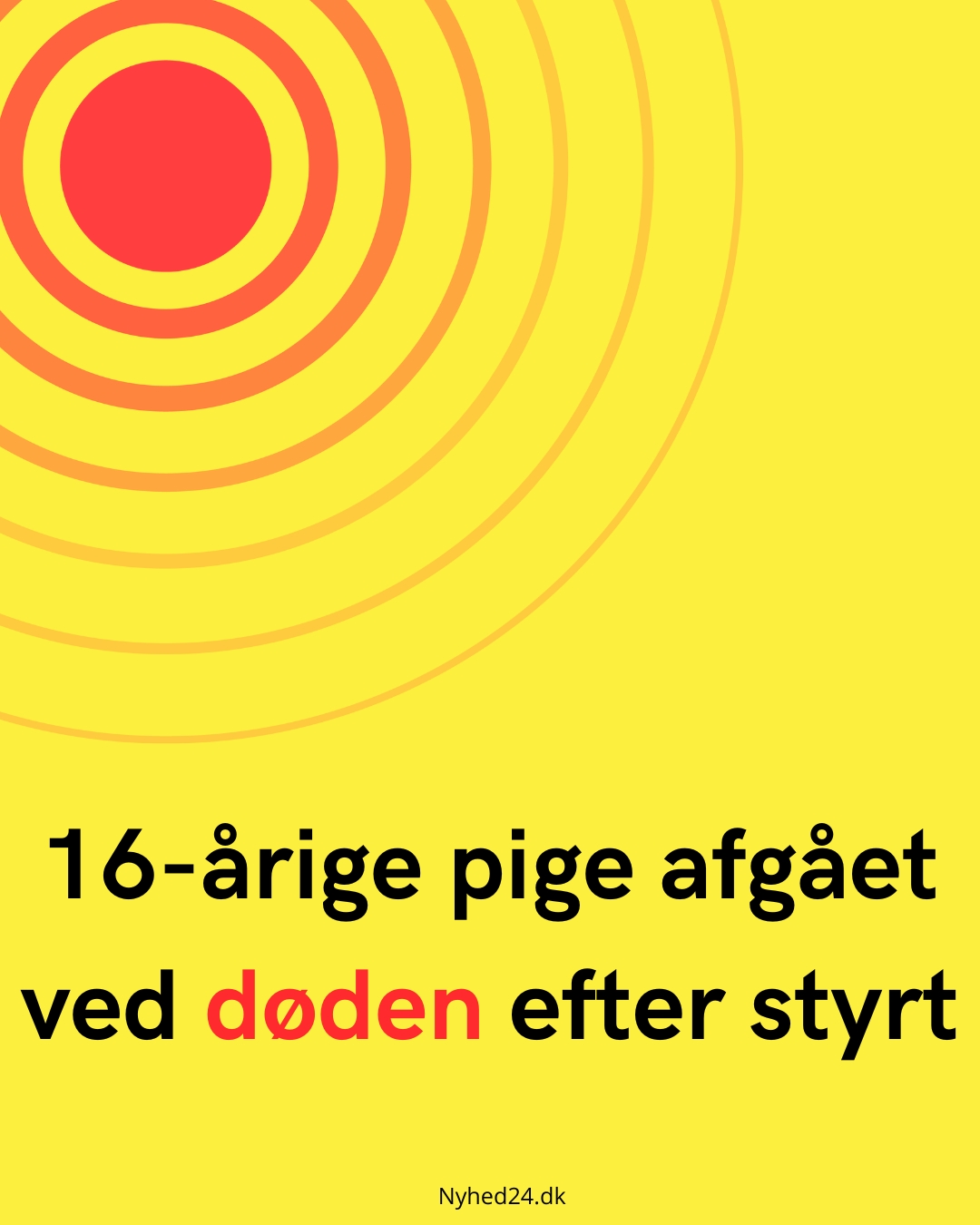 16-årige pige afgået ved døden efter styrt
