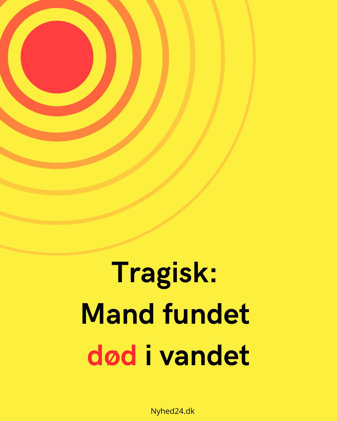 Tragisk: Mand fundet død i vandet